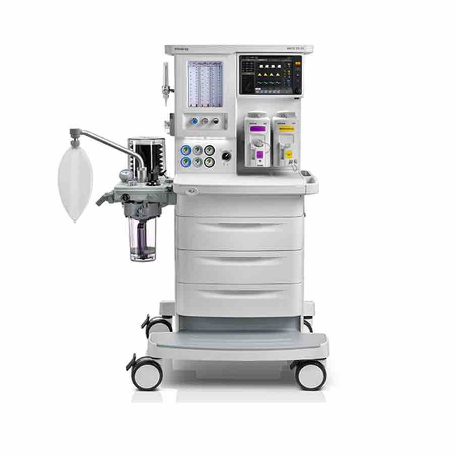 Máquina de anestesia Wato EX35 de Beracah Medica con vaporizador de sevoflorane en quirófano.