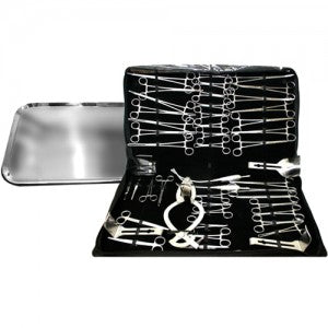 Equipo de cirugía mayor MSI de 48 piezas, marca Beracah Medica, con instrumentos de forja alemana, en estuche compacto.