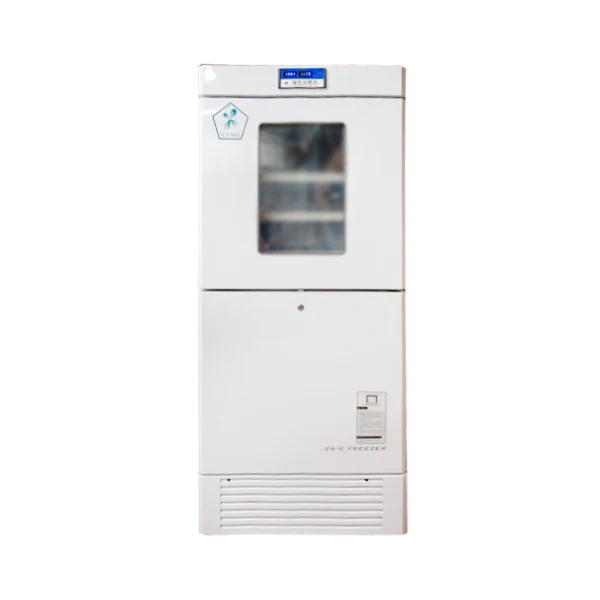 Refrigerador y congelador biológico Beracah Medica de 450 L con dimensiones 810x735x1960 mm, para laboratorio, en color blanco.
