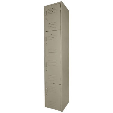 Armario MSI de 4 puertas en color neutro, dimensiones 38x30x180 cm, con puertas robustas y diseño funcional.