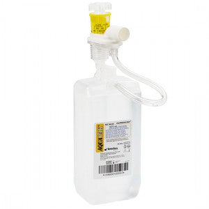 Frascos humidificadores Beracah Medica Aquapak 1028 SW con adaptador, caja con 10 piezas, capacidad de 1070 ml, en la imagen
