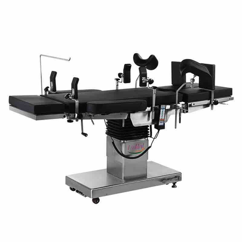 Mesa quirúrgica eléctrica Beracah Medica ecoBase-8600 con superficie ajustable y estructura robusta para procedimientos médicos.