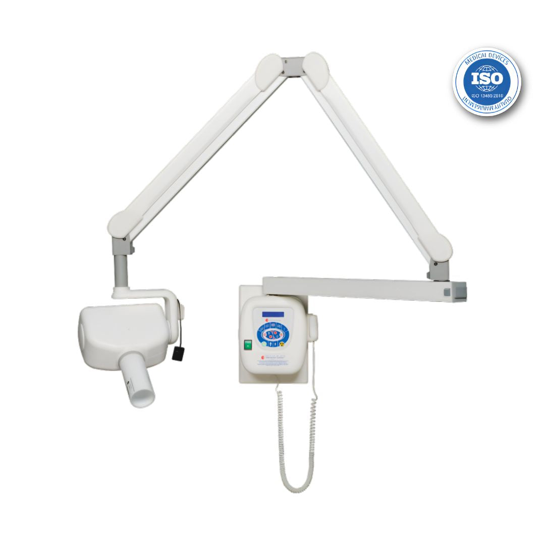Equipo de Rayos X dentales intraoral Corix® 70 Plus-USV-WM de Beracah Medica montado en pared.