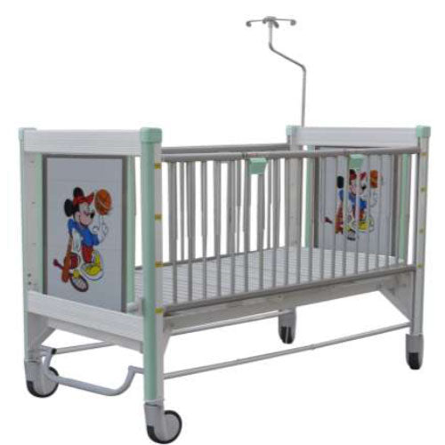 Cama cuna pediátrica de 1 posición con cabeceras de ABS