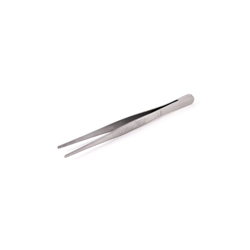 Pinza de disección sin dientes de 12.5 cm de la marca Beracah Medica, con mango ergonómico y punta fina para precisión en laboratorio.