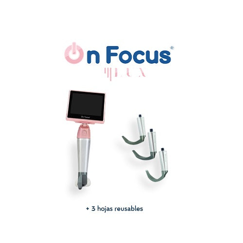 Videolaringoscopio portátil Beracah Medica Lux Golden Rose con 3 hojas reusables y maletín.