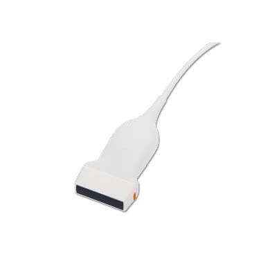 Transductor lineal F4-12L de ultrasonidos de la marca Beracah Medica, con conexión y cabezal visible para ecografías.