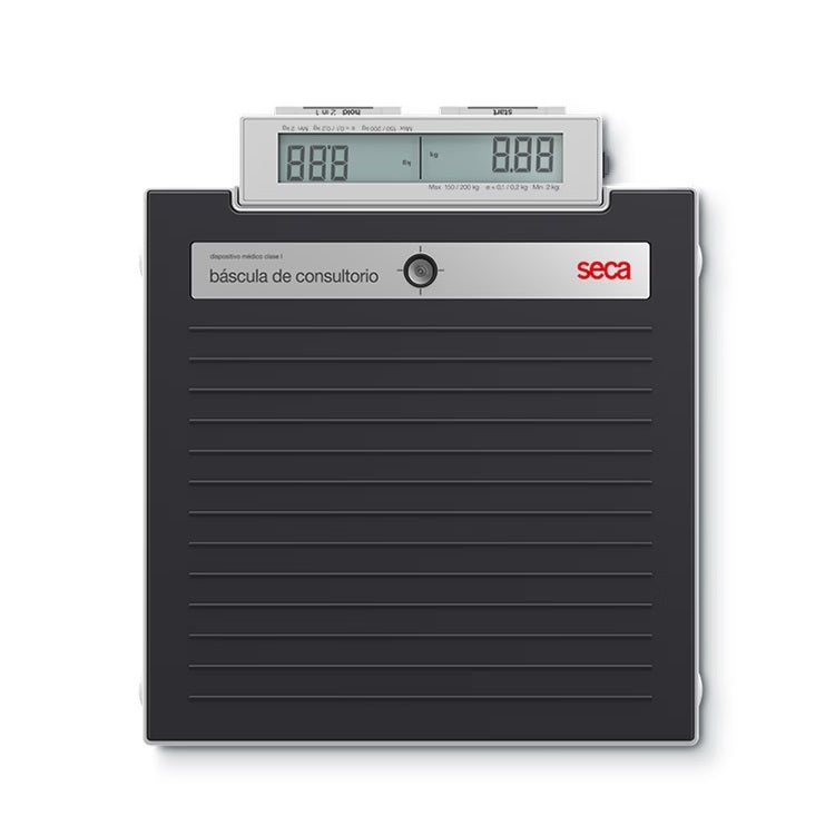 Báscula digital de piso Beracah Medica, modelo Dr. Scale, con doble pantalla y uso rudo para medición precisa.