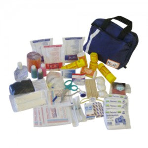 Mochila botiquín "Mediflex" equipada de Beracah Medica, con compartimentos y accesorios médicos visibles.