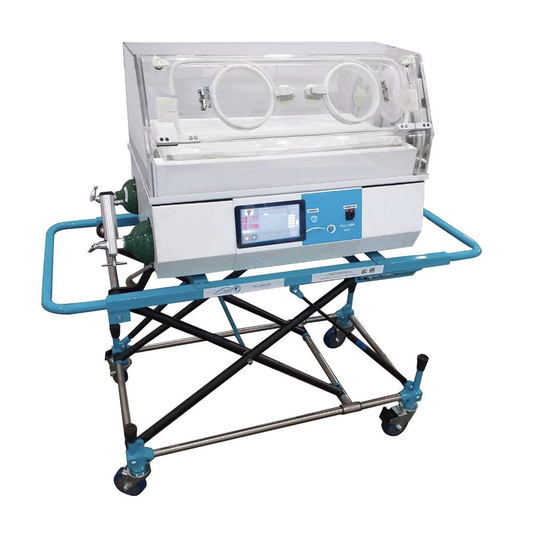 Incubadora de traslado PILLI 1000 ADT Tactil de Beracah Medica, con pantalla táctil y diseño compacto para transporte de muestras.