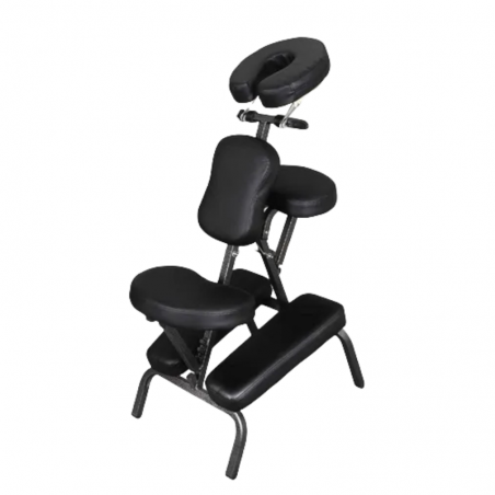 Silla para masaje Shiatsu Beracah Medica en color negro, diseñada para tratamientos y terapias de masaje.