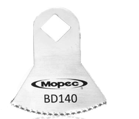 Hoja de sierra para autopsia segmentada de 64mm de la marca Beracah Medica, diseñada para autopsias y cortes precisos.