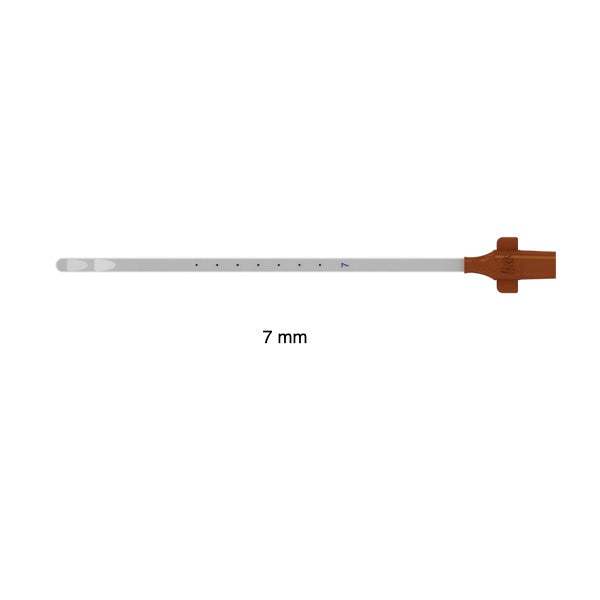 Canula de aspiración EasyGrip de 7 mm Café, aspirador manual de Beracah Médica, con diseño ergonómico y color marrón.
