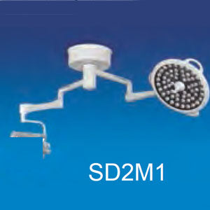 Lámpara de quirófano sencilla de techo con brazo para monitor, luz LED de 120,000 lux, marca Beracah Medica.