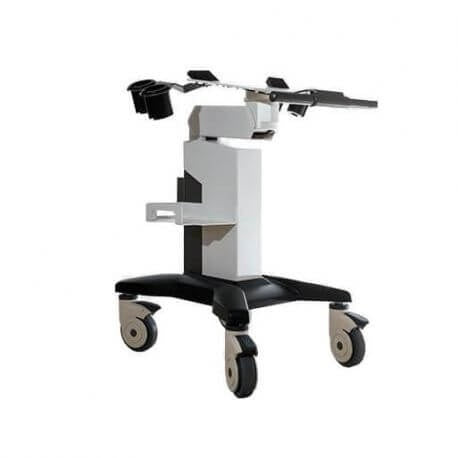 Carro de transporte ultrasonidos Beracah Médica con 3 puertos, trolley para equipos médicos.