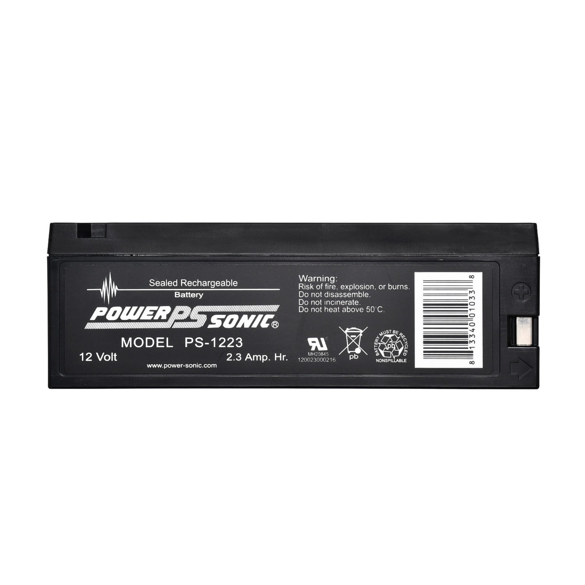 Batería recargable de plomo sellada PS-1223 de Beracah Medica, batería de uso general para aplicaciones diversas.