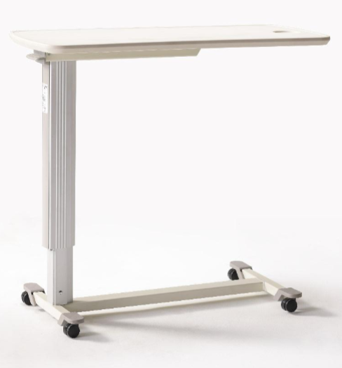 Mesa puente Beracah Medica para alimentos, modelo MP2 estándar, superficie de metal y estructura resistente.
