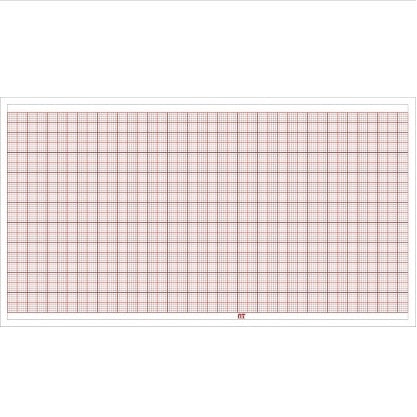 Papel para ECG Beracah Médica en rollo, 10.8cm x 30m, con gráfica en rojo, paquete con 20 unidades.