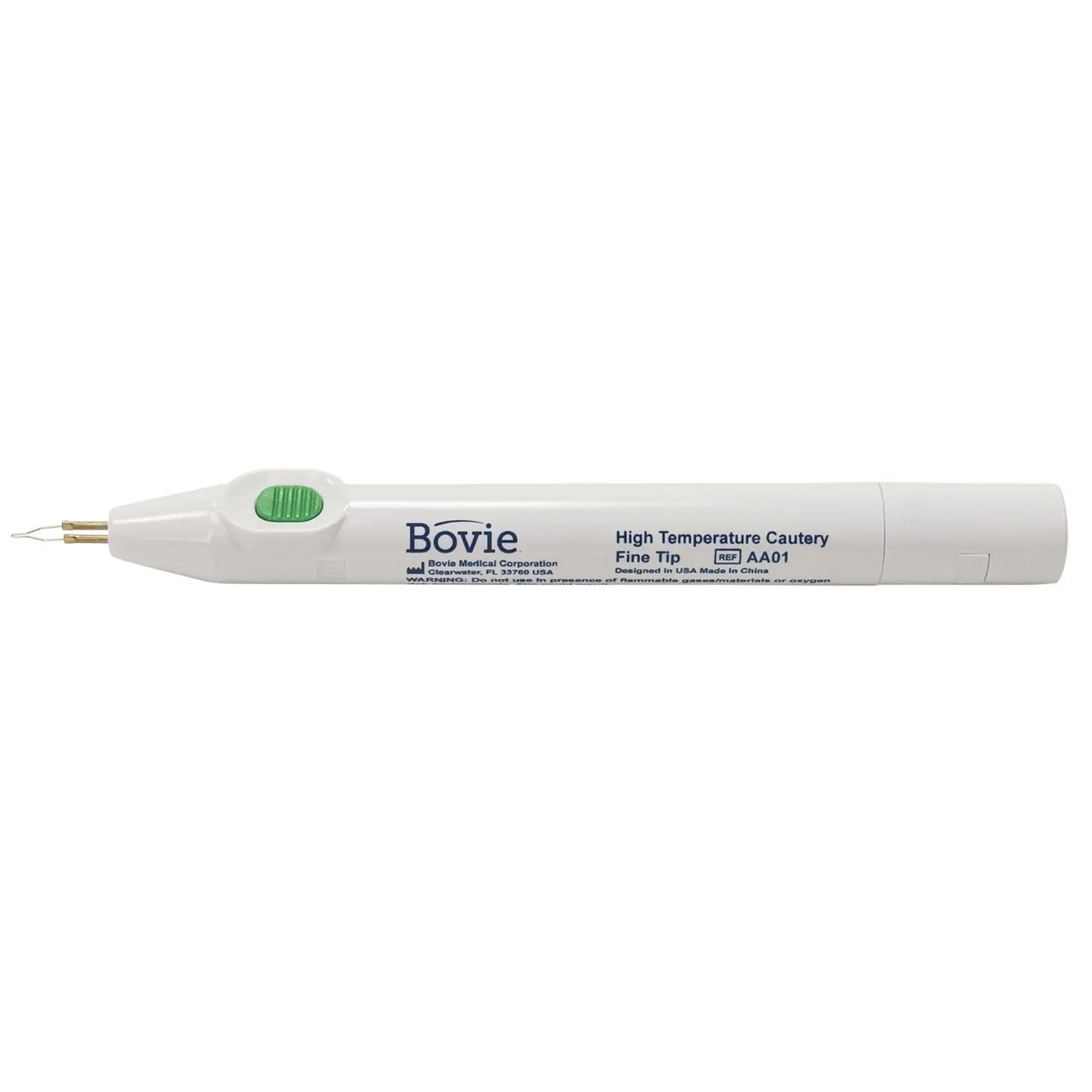 Cauterio de punta fina de alta temperatura desechable de la marca Beracah Medica, caja con 10 unidades, para procedimientos médicos.