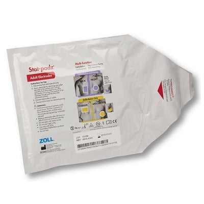 Parche electrodo para desfibrilador Stat-Padz Adulto de Beracah Medica, 12 piezas, accesorios para desfibriladores.