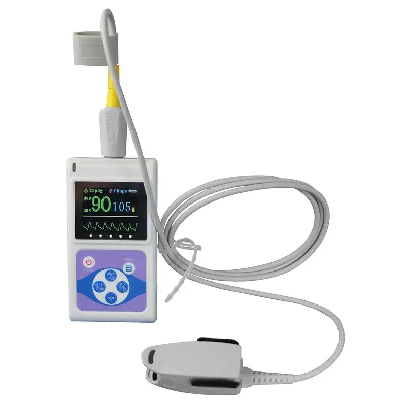 Oxímetro de pulso veterinario Beracah Medica MD600V con tecnología fotoeléctrica para medir oxihemoglobina en animales.