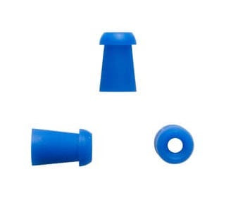 Olivas auditivas tipo hongo azul de 7 mm en bolsa con 100 piezas, accesorio para tamizaje, marca Beracah Medica.
