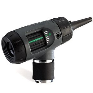 Otoscopio halógeno macroview MSI de 3.5V sin iluminador, marca Beracah Médica, con mango y lentes para inspección del oído