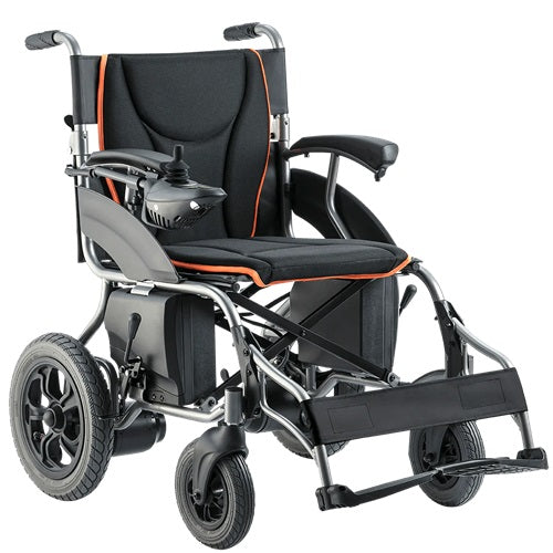 Silla de ruedas eléctrica MSI de Beracah Médica con estructura de metal y neumáticos reforzados para mayor resistencia