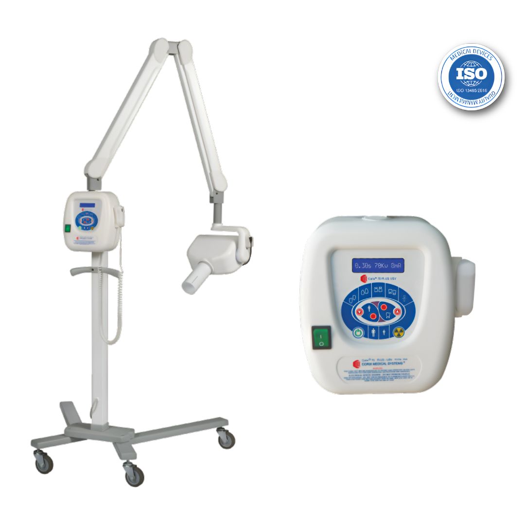 Equipo de Rayos X intraoral Corix® 70 Plus-USV-WM de Beracah Medica montado en pared para radiografías dentales.