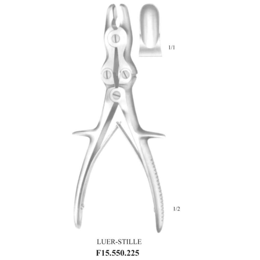 Gubia Luer Stille recta de 9mm y 23cm, fabricada en acero alemán, herramienta de precisión para odontología.