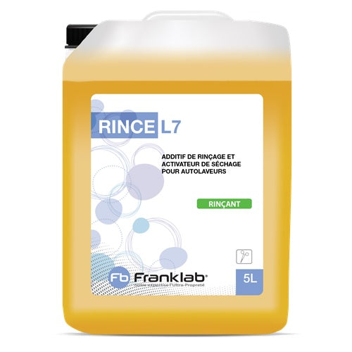 Aditivo de enjuague y activador de secado RINCE L7 en caja con 4 bidones de 5L, detergentes y desengrasantes de Beracah Medica