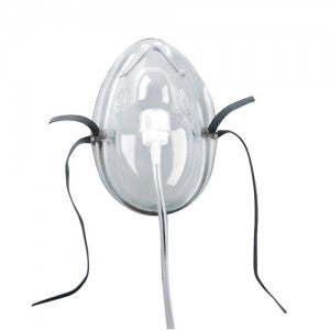 Mascarilla de oxígeno de media concentración para adultos, caja con 50 piezas, marca Beracah Medica, en empaque individual