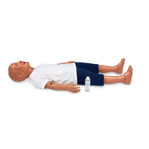 Simulador de cuidados pediátricos para entrenamiento de niño de 5 años de la marca Beracah Medica, producto para formación médica