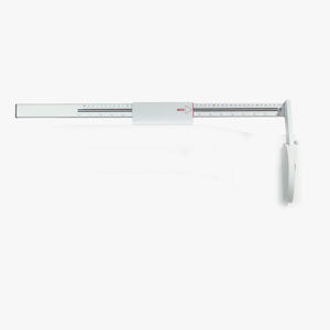 Estadímetro mecánico Beracah Médica de 35-80 cm con divisiones de 1 mm para báscula MSI, muestra la escala y medición.