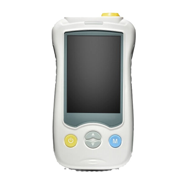 Oxímetro de pulso compacto Beracah Medica Humyzin Plus Mini, muestra digital y sensor en dedo para medir la oxigenación sanguínea.
