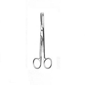 Tijeras Mayo rectas de 6 3/4 pulgadas con hoja estriada de la marca Beracah Medica, ideales para procedimientos médicos.