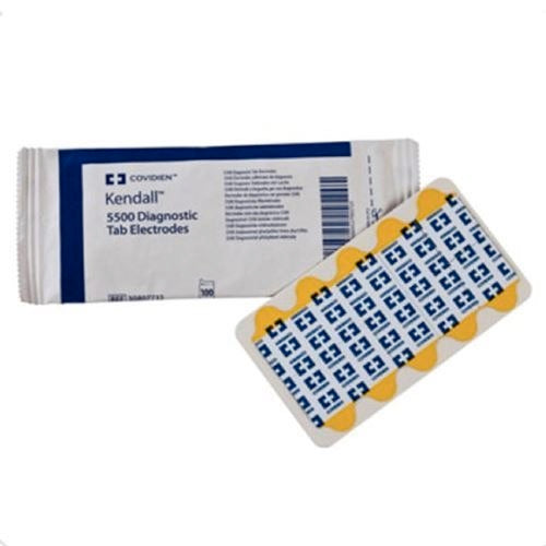 Electrodo desechable tipo caimán Q-TRACE GOLD para ECG, marca Beracah Médica, en bolsa con 100 unidades.