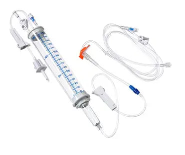 Equipo de infusión con bureta de 100 ml y puerto en Y de la marca Beracah Médica, accesorios para bombas de infusión.
