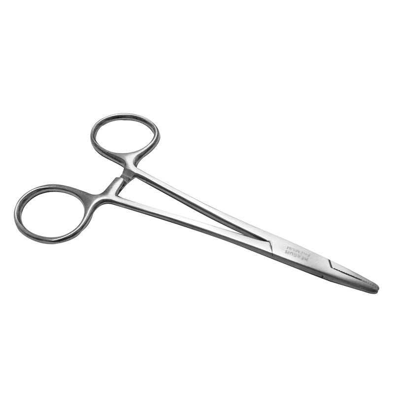 Porta agujas de Mayo Hegar de 14cm en color dorado, marca Beracah Medica, con diseño premium para uso médico.
