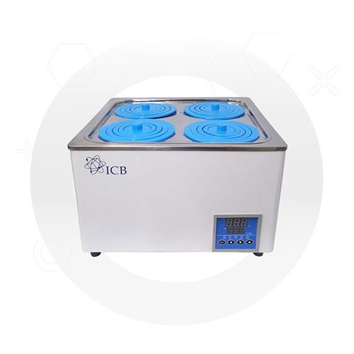 Baño María para laboratorio Beracah Medica, capacidad de 12 litros, equipo para laboratorio con recipiente metálico y control de temperatura