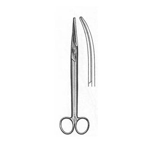 Tijeras Mayo curva de 9 pulgadas de la marca Beracah Medica, con filo afilado y mango ergonómico para corte preciso.