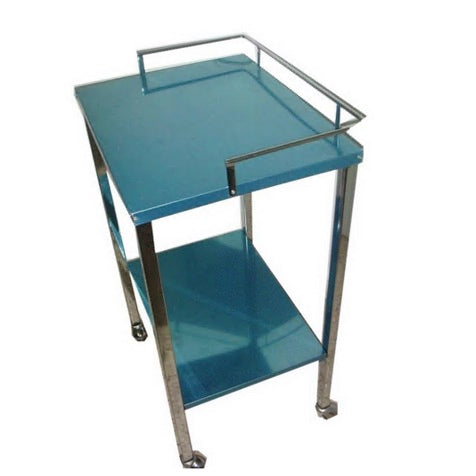 Mesa pasteur sin cajón cromada Beracah Médica de 40x50x80 cm con superficie lisa y estructura metálica resistente.