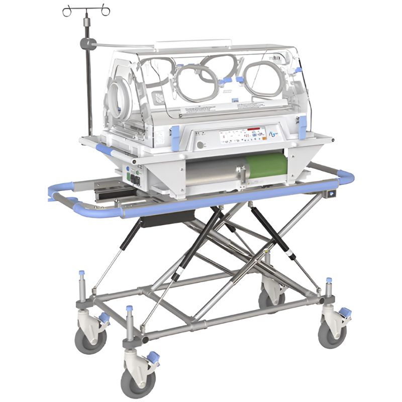 Incubadora neonatal de traslado Beracah Medica NK-2000T con pantalla de 8 pulgadas para cuidado de recién nacidos.