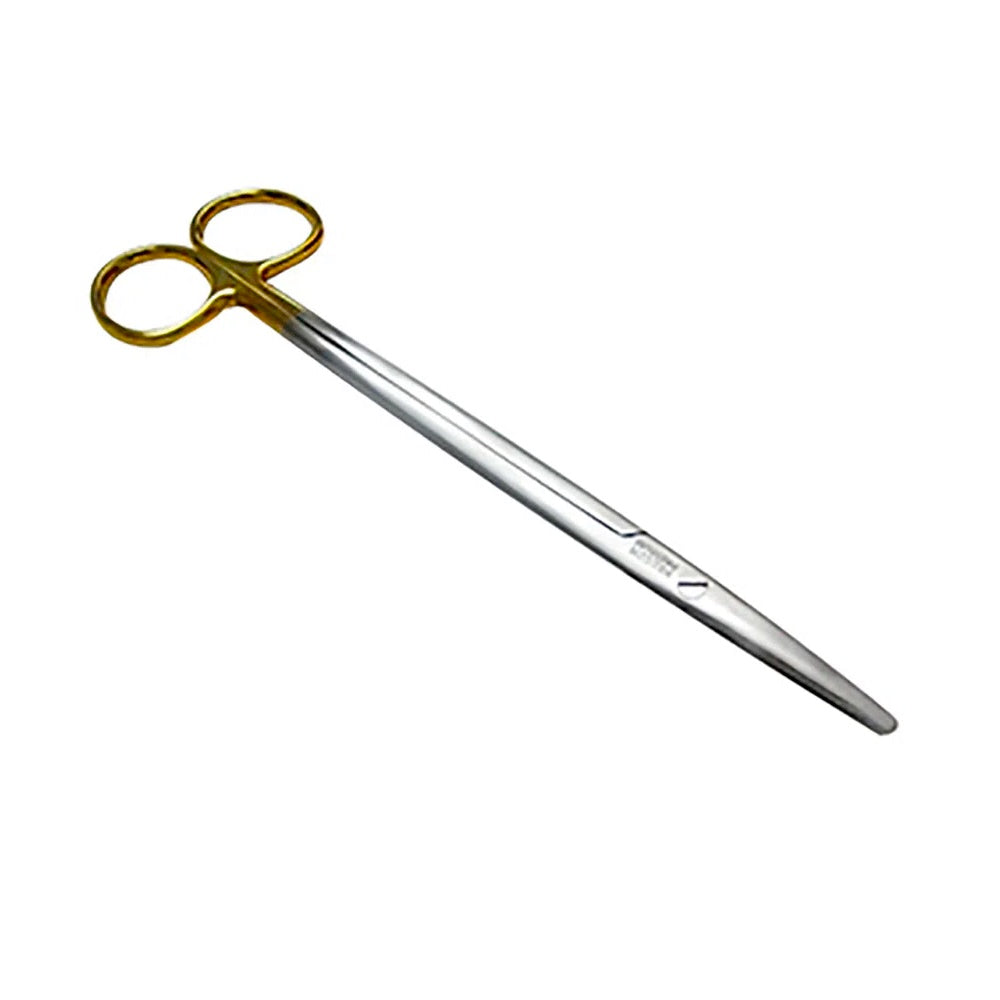 Tijeras Metzembaum rectas de 18 cm de la marca Beracah Medica, con filo de tungsteno y mango ergonómico.