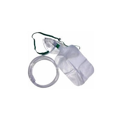 Mascarilla alargada MSI de alta concentración con tubo de 2.13 m, caja con 50 piezas, de la marca Beracah Medica.