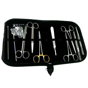 Estuche de disección Beracah Médica con 11 piezas de acero alemán premium, herramientas de precisión para estudios científicos.
