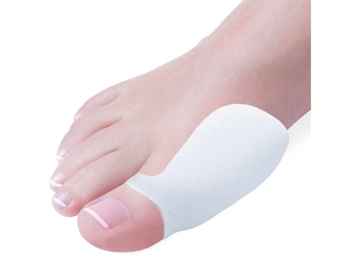 Plantilla de gel para juanetes de la marca Beracah Medica, con separador y corrector para aliviar molestias en los pies.