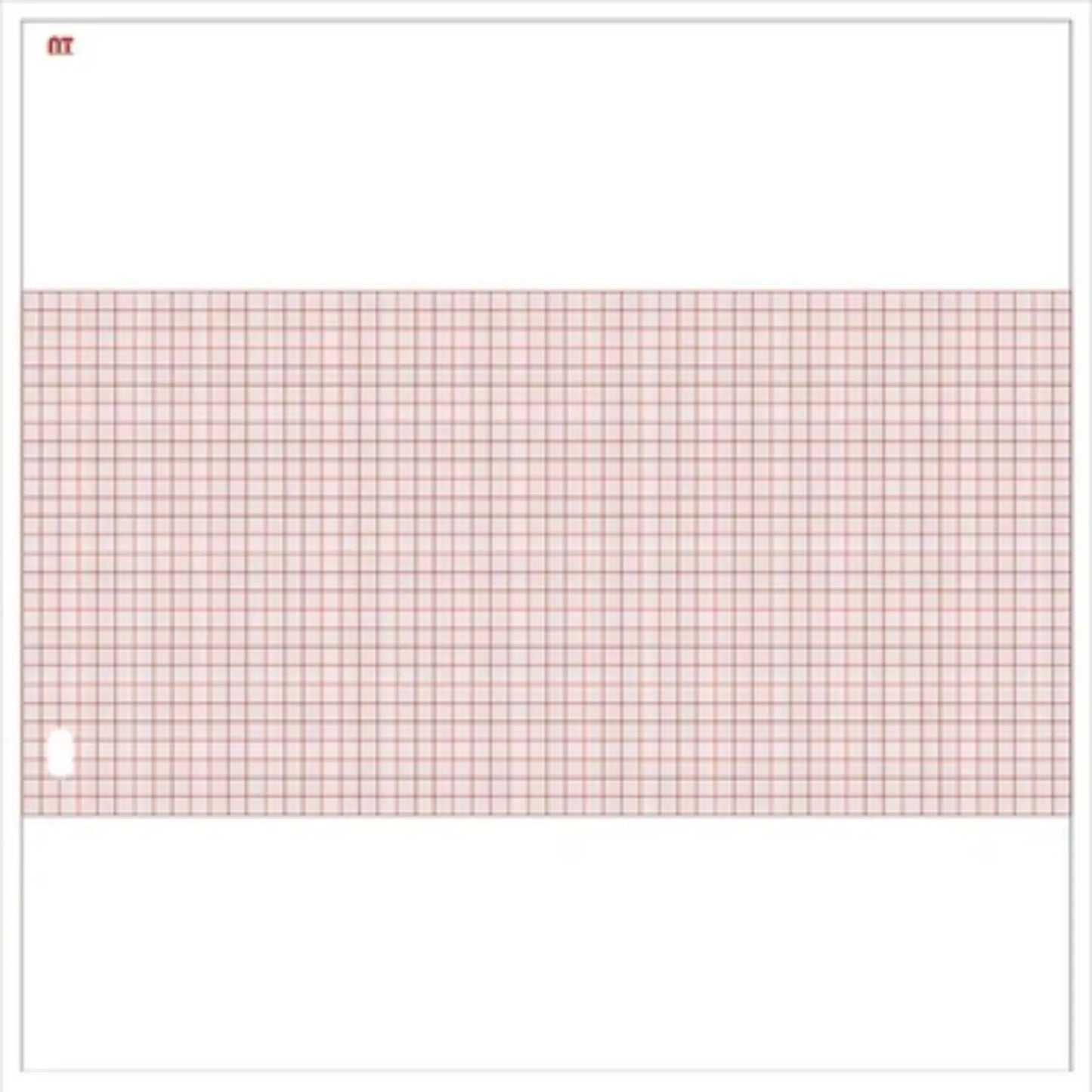 Papel para ECG de 3 canales 21.5 x 28.0cm x 200 hojas en Z color Rojo caja c/10 paquetes.