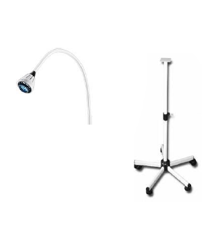 Lámpara de pedestal para examinación Beracah Médica con luz LED tipo spot, 25,000 lux, para diagnóstico médico.