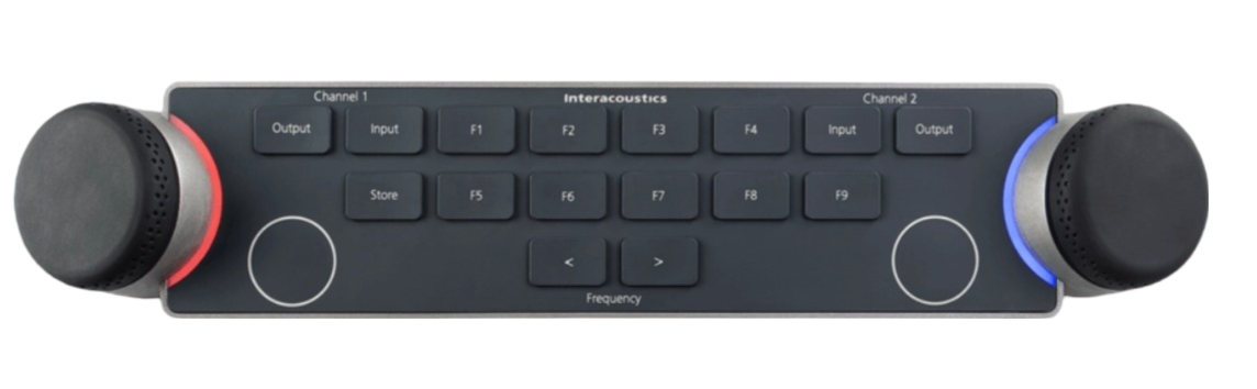 Teclado externo para audiómetros Affinity y Equinox de Beracah Medica, accesorio para audiómetros y timpanómetros.